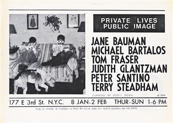 JANE BAUMAN Group of 3 Group Exhibition Flyers.